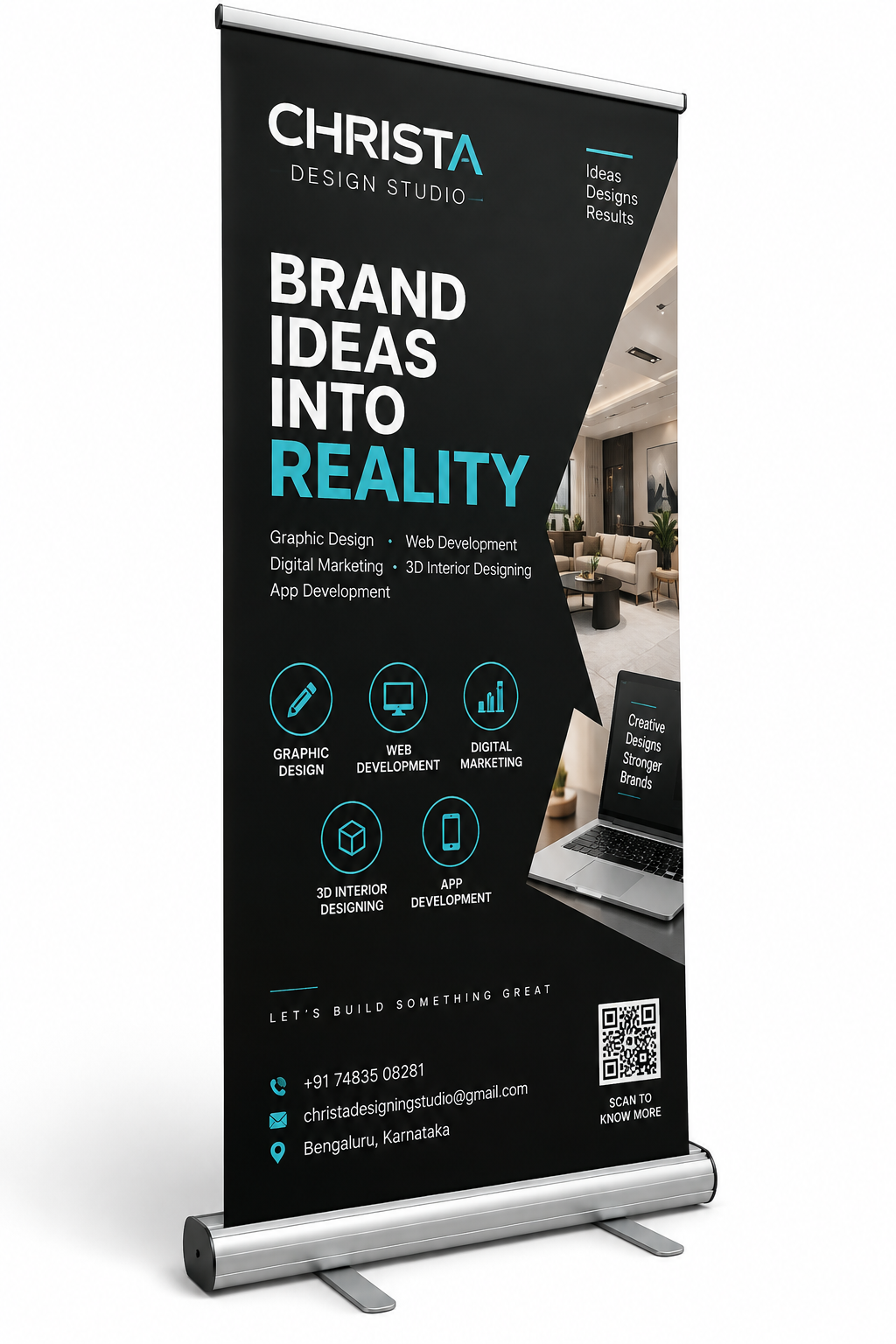 Portable Aluminium Roll Up Standees and Exhibition Presentation Banners